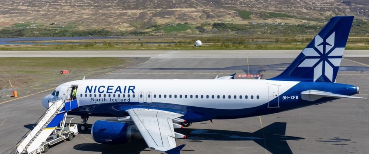 Airbus A319 von Niceair: Durfte keine Passagiere aus dem Vereinigten Königreich nach Island fliegen.