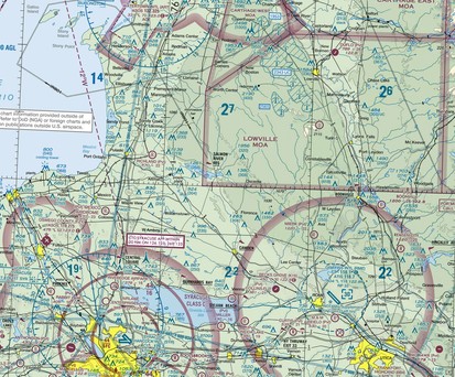 FAA-Karte: Hier wird der See noch eine Weile seinen korrekten Namen tragen. 