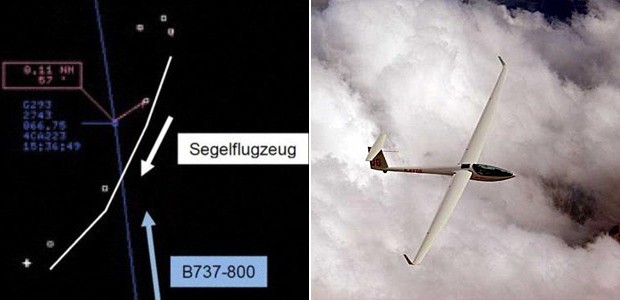 Radaraufzeichnung, Segelflugzeug (Archivbild): Wer ist schuld?