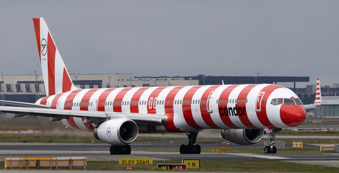 Die D-ABOM: Die Boeing 757 hatte ihren letzten regulären Einsatz bei Condor.