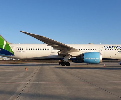 Dreamliner von Bamboo Airways in Frankfurt: Bald offenbar nicht mehr zu sehen.