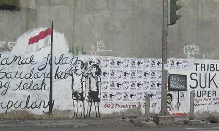 Graffiti zur Erinnerung an die Opfer:  Technisch offenbar alles in Ordnung.