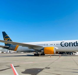 Condor flog mit Boeing 767 mehrmals für das britische Militär zwischen Birmingham und Dubai.