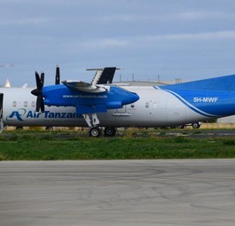 Eine Dash 8-Q-300 von Air Tanzania: Eine solche Maschine wartet auf Malta seit drei Jahren auf Ersatzteile.