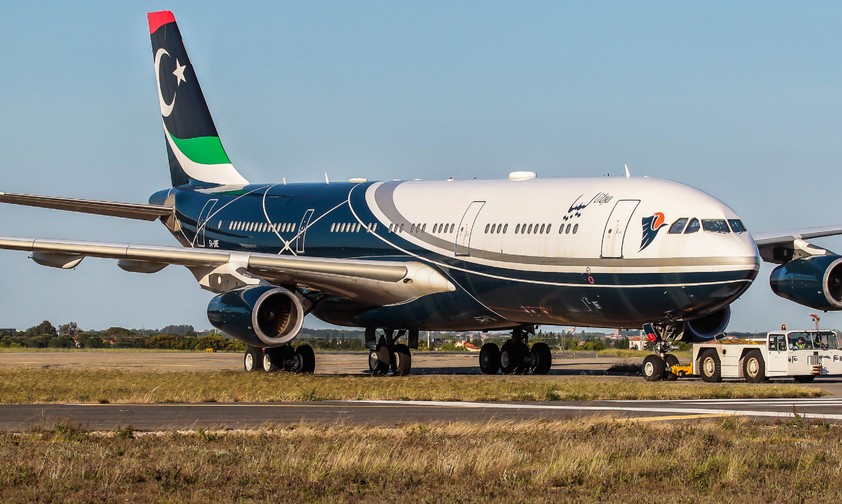 Der libysche Airbus A340: Etwas tut sich.