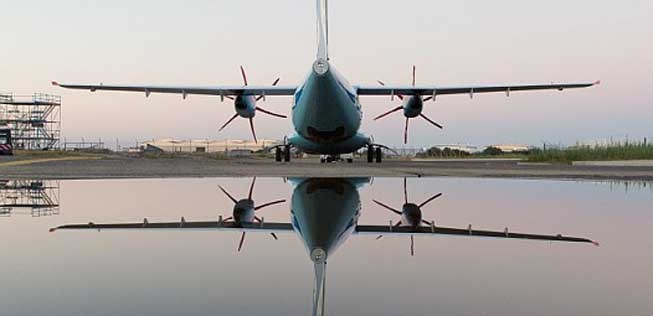 Flugzeug von ATR: 74 Plätze sind noch immer das höchste der Gefühle.