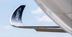 Winglet eines Airbus A350: Der Jet fliegt seit 10 Jahren Passagiere.