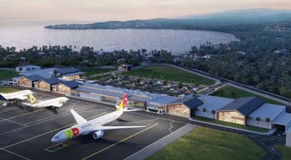 Animation des neuen Flughafens von São Tomé e Príncipe: Der Vertrag mit dem türkischen Investor wackelt.