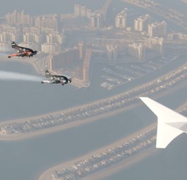 Fliegende Männer vs. Superjumbo Airbus A380