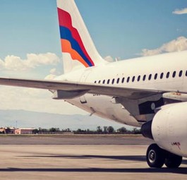 Flieger von Air Armenia: Derzeit besitzt die Fluglinie kein Flugzeug mehr.