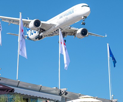 Airbus A350-1000 bei der Paris Air Show 2019: Ist auch 2023 wieder dabei.
