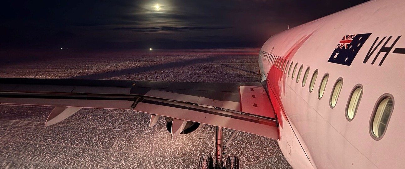 Die VH-VHD in der Antarktis: Eine schwierige Mission.