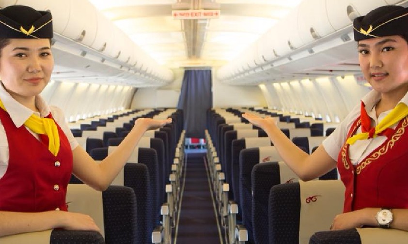 Willkommen an Bord von Air Kyrgiztan: Dieses Bild schmückt den aktuellsten Facebook -Beitrag der Airline - aus dem Oktober 2017.