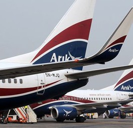 Boeing 737 von Arik Air: Mit Fliegern dieser Airline geht NG Eagle an den Start.