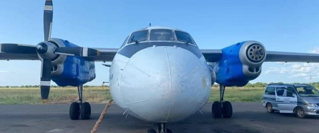 Die Antonov An-26 nach der Rückkehr nach Juba: Die Maschine, ...