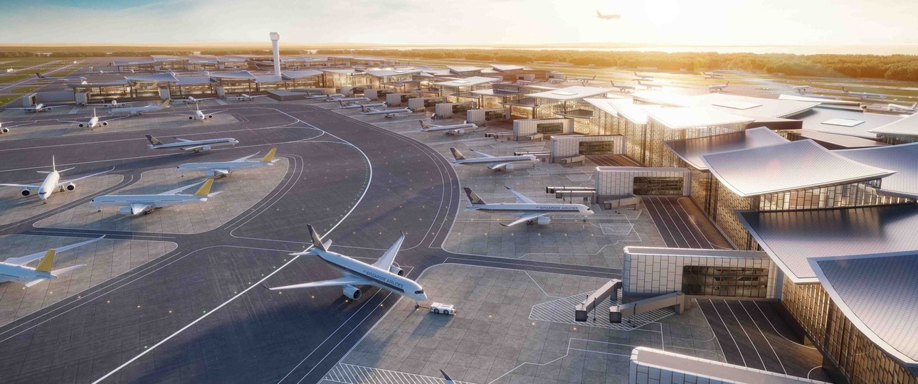 So soll das Terminal 5 dereinst aussehen: Platz für 50 Millionen zusätzliche Passagierinnen und Passagiere.