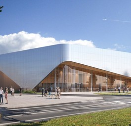 Entwurf des neuen finnischen Luftfhahrtmuseums: Es soll zum Jahreswechsel 2027/28 eröffnet werden.