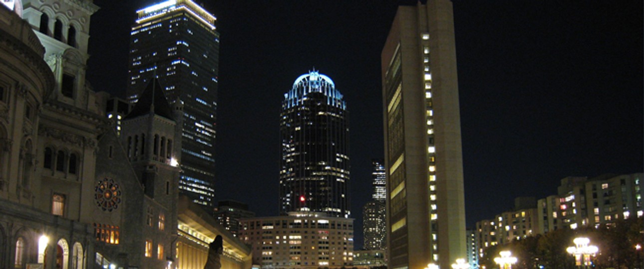 Boston bei Nacht: Die Stadt befindet sich bald nicht mehr im Eurowings-Angebot.