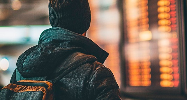 Passagier vor Anzeigetfael: Bei Verspätung eines Fluges soll es weniger Geld geben.