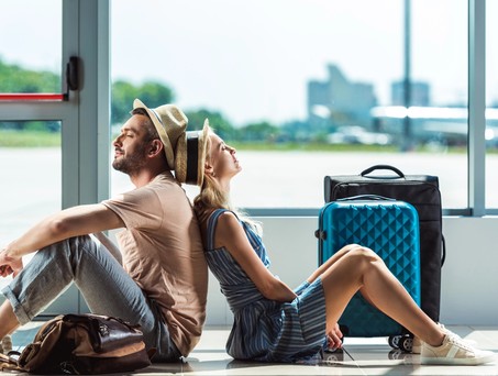 Entspannung vor dem Flug in der Lounge
