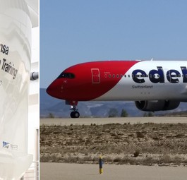 Airbus-A350-Simulator und A350 von Edelweiss: Training künftig in Zürich.