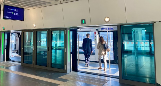 Skyline-Bahn in Frankfurt: Erstmal außer Betrieb. 
