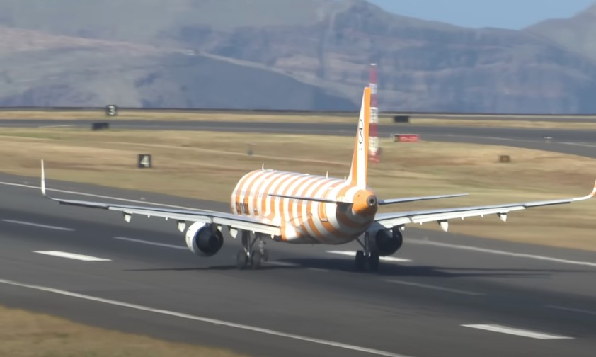 Condor-Flug beginnt mit einem Vogelschlag