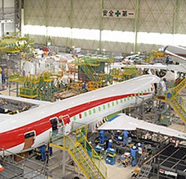Werk von Mitsubishi: Die ersten Regional Jets sind bald fertig.