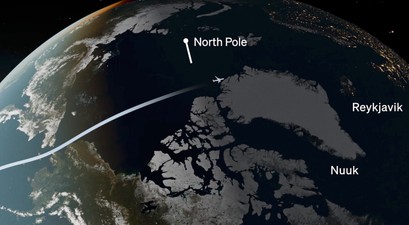 Die Alternativroute für Project Sunrise: Sie führt am Nordpol vorbei.