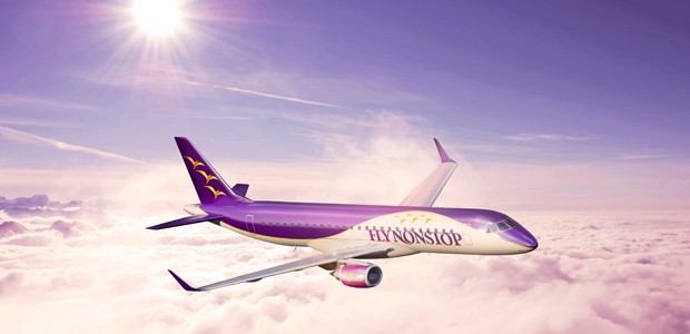 Embraer 190 von Flynonstop: Neu in die Schweiz.