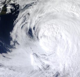 Ex-Hurrikan Gonzalo vor der Küste Kanadas: Der Sturm traf am Dienstag auf Europa.