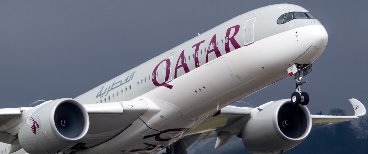 Airbus A350 von Qatar Airways: Ein Jet dieses Typs sorgt für Streit.