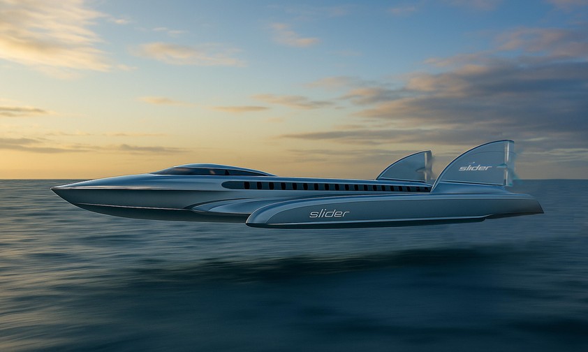 German Slider: So könnte eine 90m Version für 600 Passagiere oder 300 Tonnen Fracht aussehen.