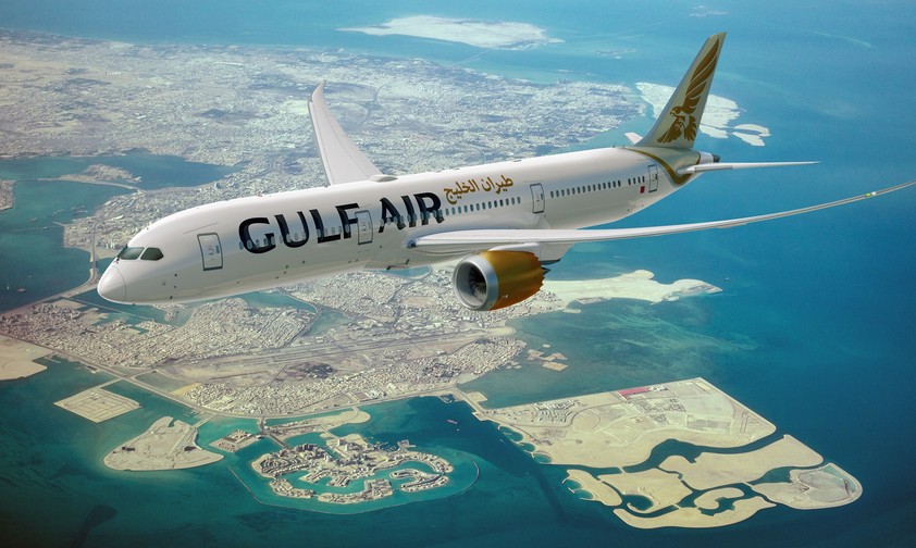 Boeing 787-9 von Gulf Air über Bahrain: Bald noch öfter zu sehen.