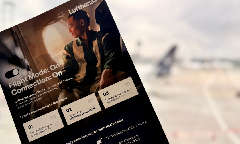 So weist Lufthansa auf die Spielregeln hin: Neues Highspeed-Internet an Bord.