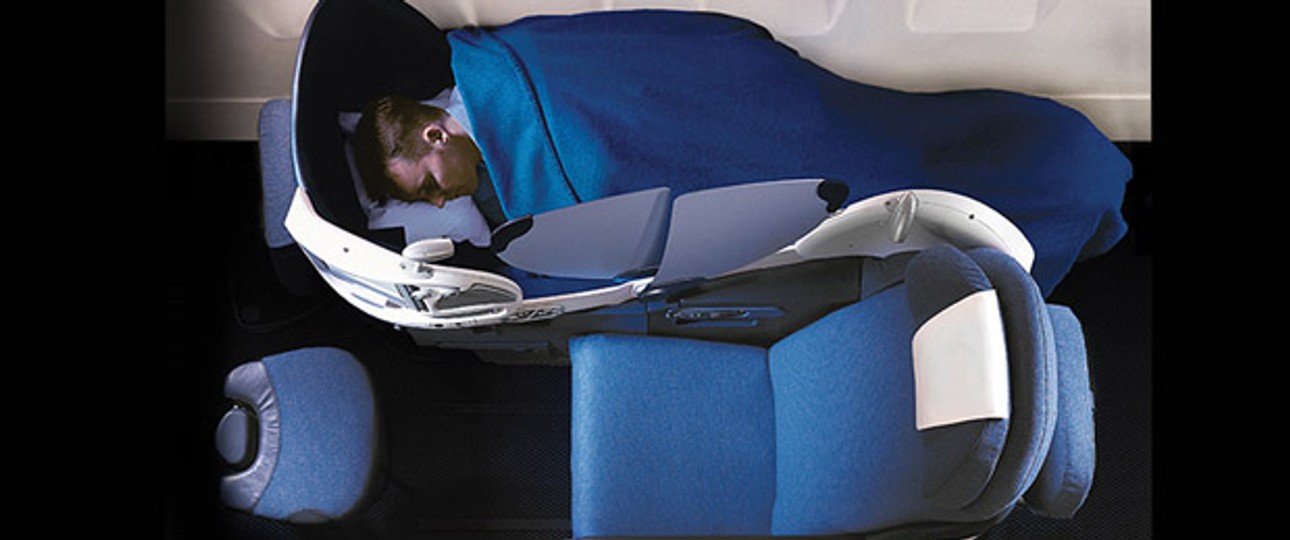 Vollflach-Bett von British  Airways im Jahr 2000: Eine Weltpremiere.