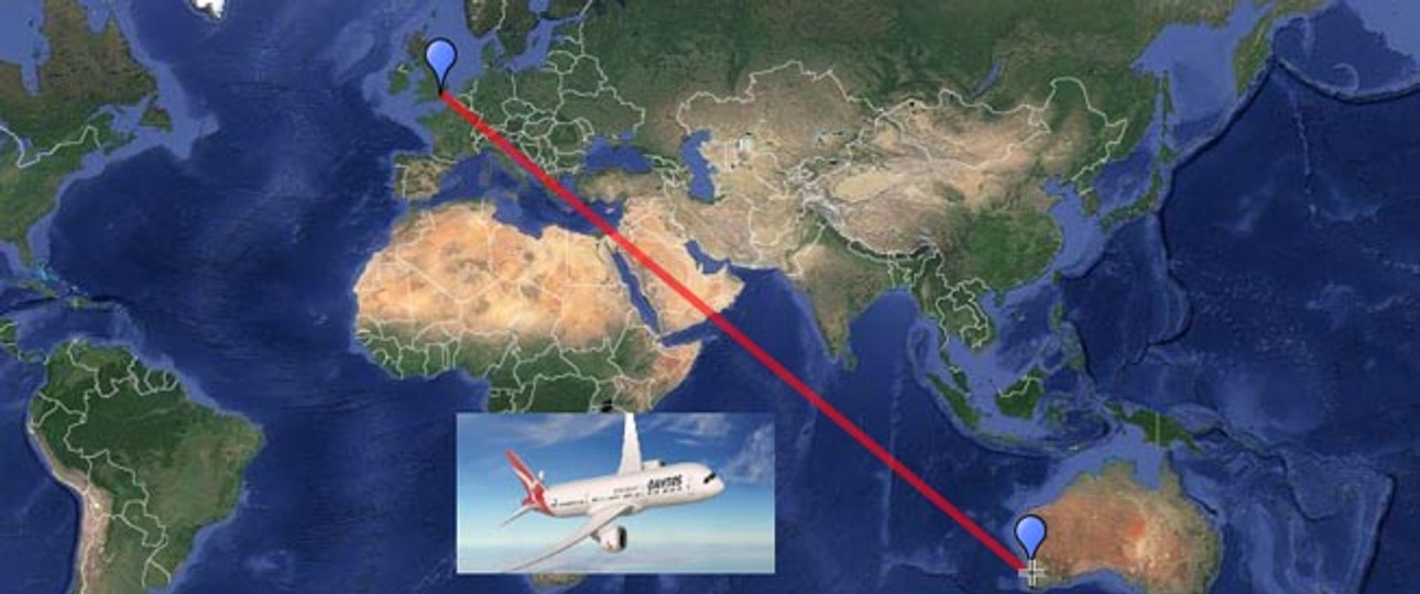 Perth – London: 14.000 Kilometer ohne Zwischenlandung.