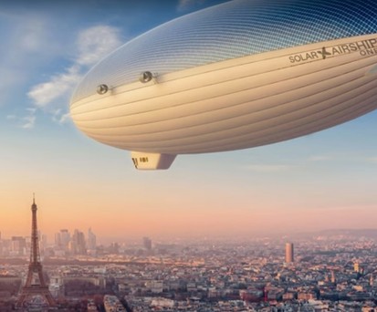 Eine Animation des Solar Airship One: 2026 soll die Welt in 20 Tagen umrunden.
