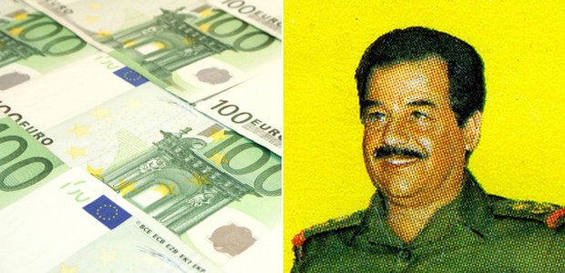 Euro-Scheine, Saddam Hussein: Warum das Geld aus Frankfurt kam, ist unklar.