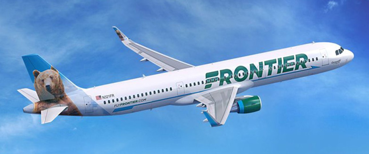 A321 von Frontier Airlines: Bald ziemlich voll.