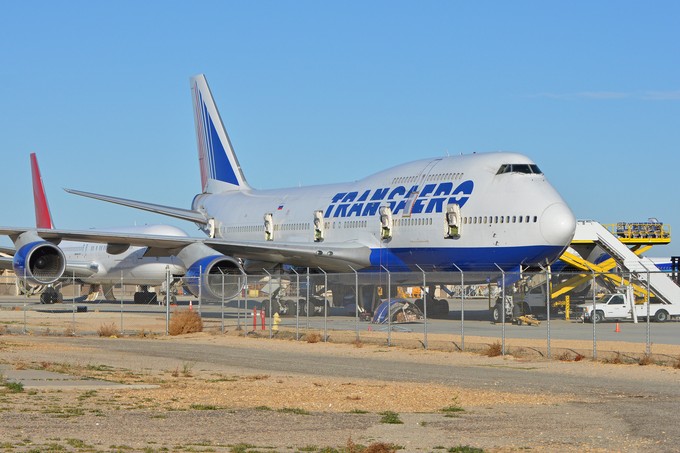 Victorville: Diese Boeing 747 wurde nach dem Aus von Transaero in der kalifornischen Wüste abgestellt.