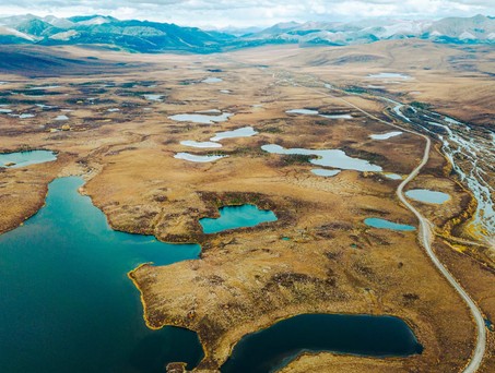 Der Tombstone Nationalpark bei Dawson City von oben