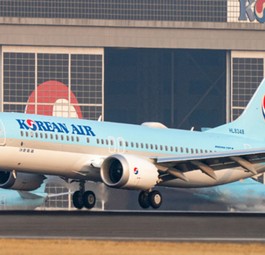 Eine Boeing 737 Max 8 von Korean Air: Die Fluglinie hat fünf in der Flotte.