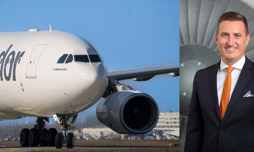 Condors erster A330-200 und Betriebschef Christian Schmitt: Flexibler Einsatz zu Beginn.
