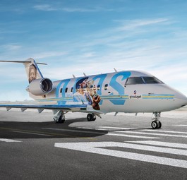 Die Bombardier Challenger 600 in den Farben von Argentinien.