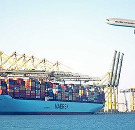 Schiff und Flugzeug von Maersk: Breiteres Angebot.