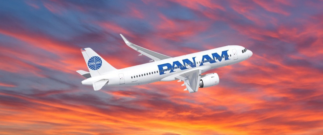 Airbus A320 Neo von Pan Am (Montage): Bald wirklich am Himmel zu sehen?