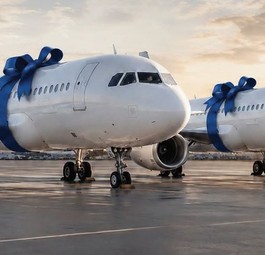Zwei Airbus-A320-Neuzugänge: Virtuell hat Syrian Airlines die Jets mit Schleifen geschmückt.