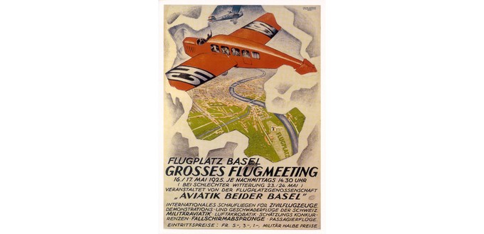 Plakat zu einem Flugmeeting.