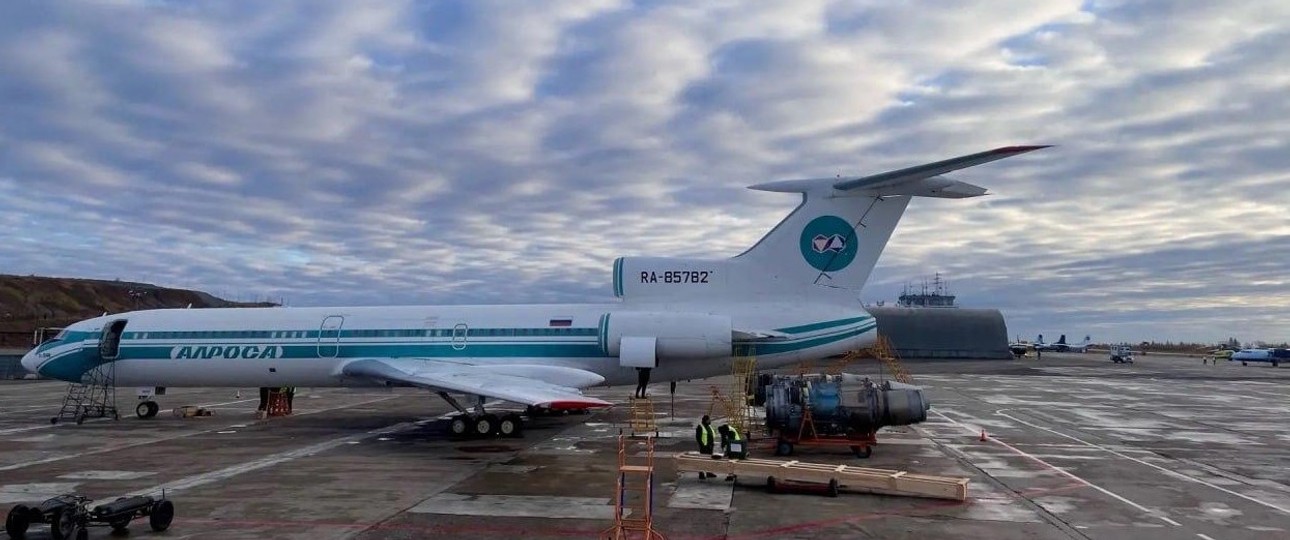 Die Tupolev Tu-154 während der Vorbereitungen:  Soll offenbar wieder den Dienst aufnehmen.